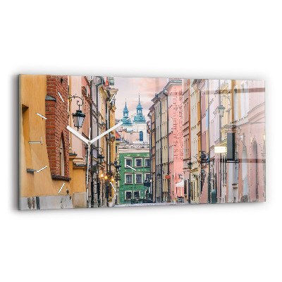 Zegar szklany poziomy Stare miasto w Warszawie