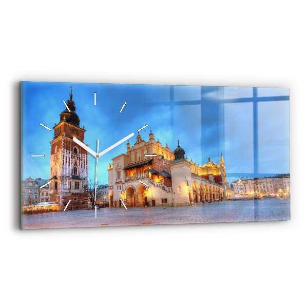 Zegar ścienny poziomy Rynek Główny w Krakowie