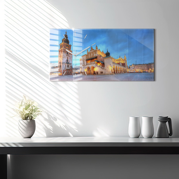 Zegar ścienny poziomy Rynek Główny w Krakowie