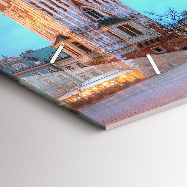 Zegar ścienny poziomy Rynek Główny w Krakowie