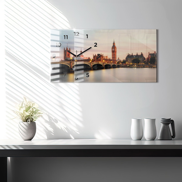 Zegar poziomy Big Ben panorama Londynu