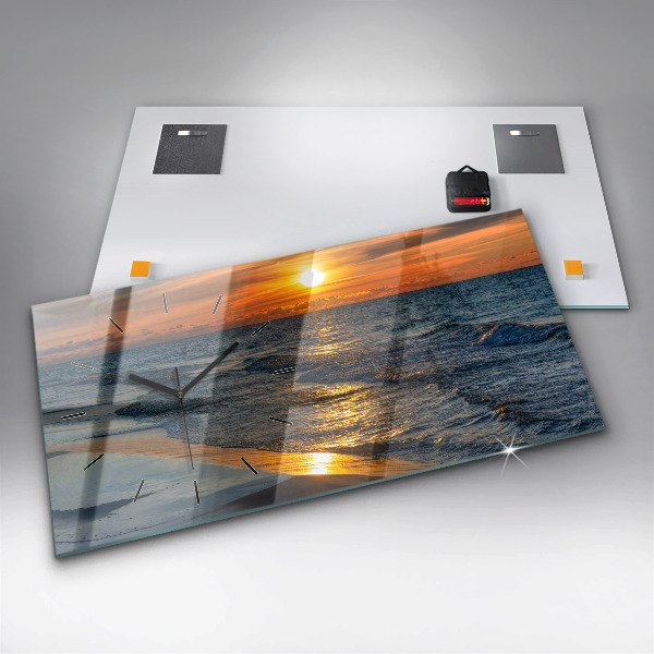 Zegar szklany poziomy Władysławowo Morze Bałtyckie