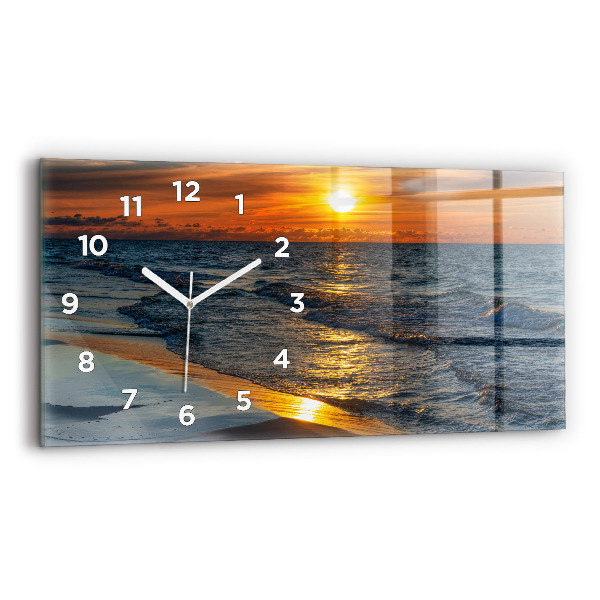 Zegar szklany poziomy Władysławowo Morze Bałtyckie