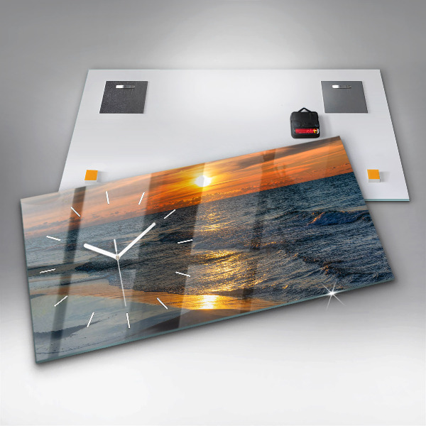Zegar szklany poziomy Władysławowo Morze Bałtyckie