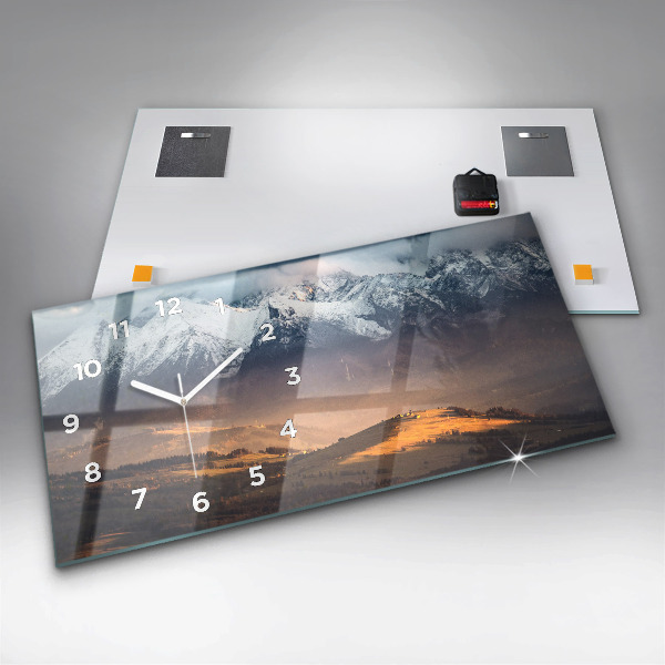 Zegar poziomy Tatry zimą panorama górska