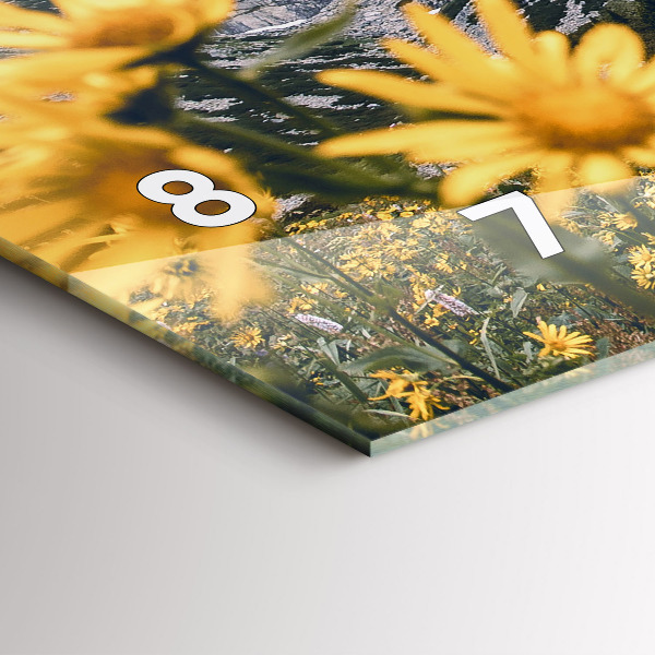 Zegar poziomy Łąka kwiaty w górach