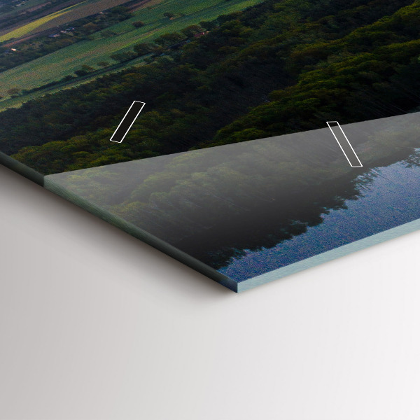 Zegar poziomy Widok Z Lotu Ptaka Na Jezioro