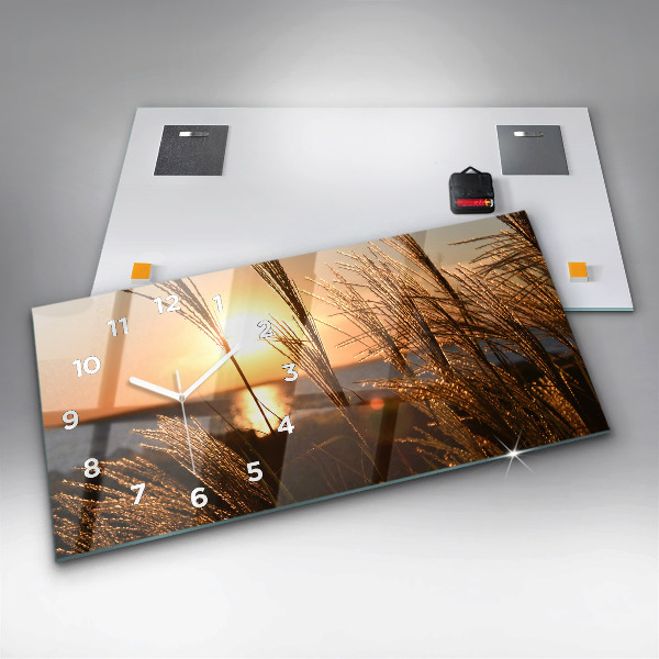 Zegar poziomy Pszenica W Złotej Godzinie