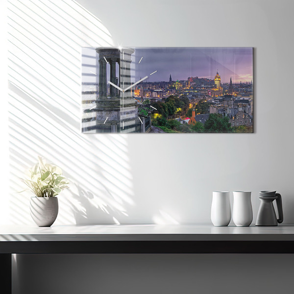 Zegar poziomy Edynburg z Calton Hill