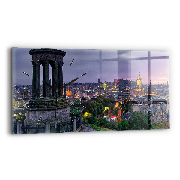 Zegar poziomy Edynburg z Calton Hill