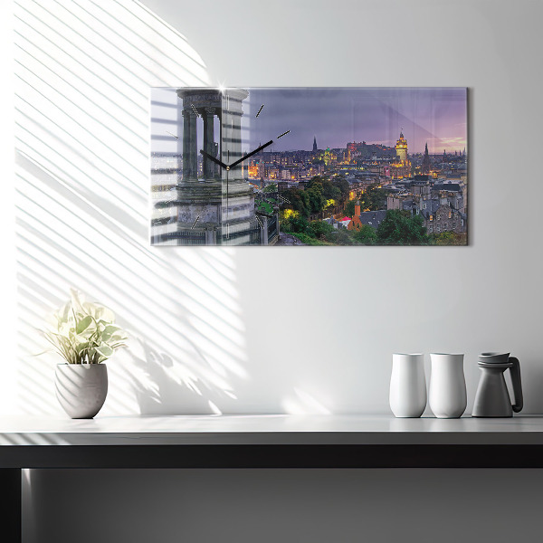 Zegar poziomy Edynburg z Calton Hill