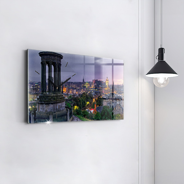 Zegar poziomy Edynburg z Calton Hill