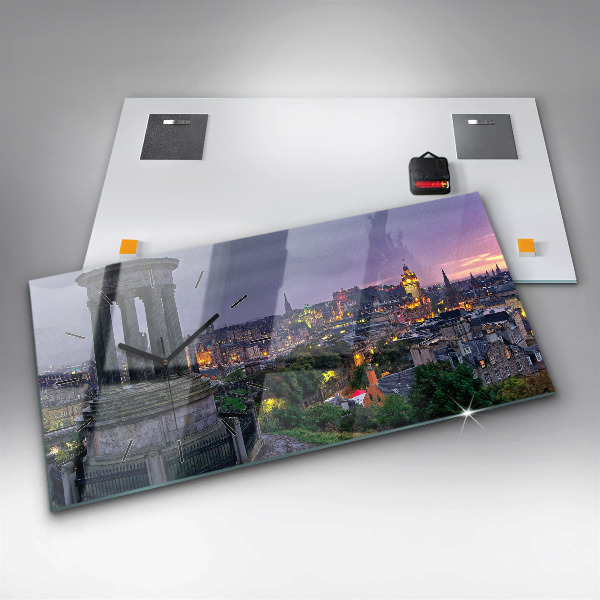 Zegar poziomy Edynburg z Calton Hill