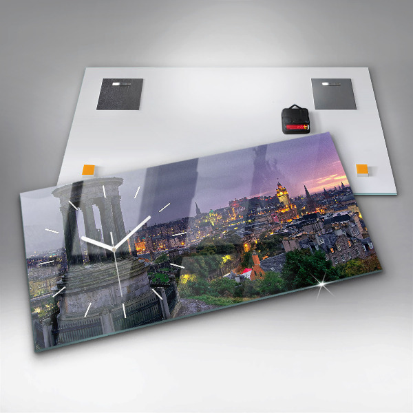 Zegar poziomy Edynburg z Calton Hill