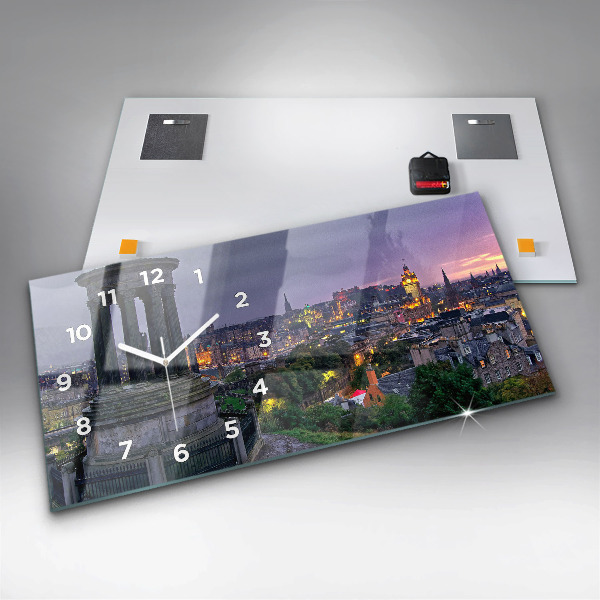 Zegar poziomy Edynburg z Calton Hill