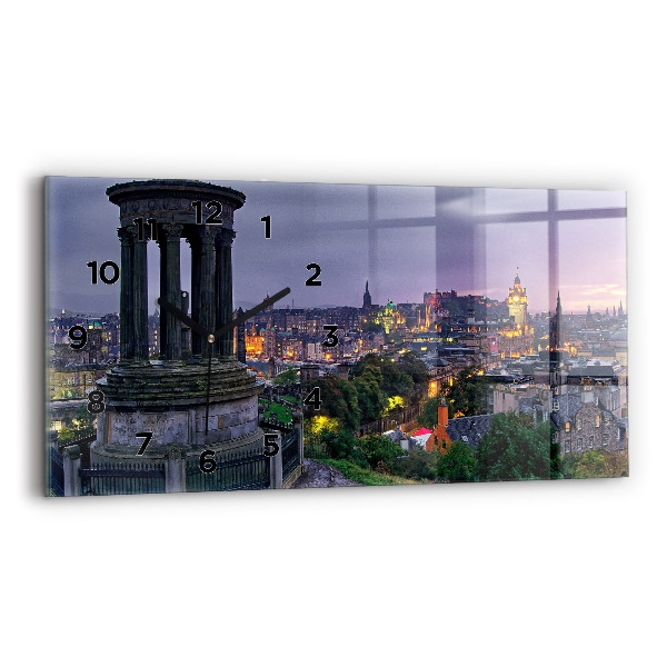 Zegar poziomy Edynburg z Calton Hill