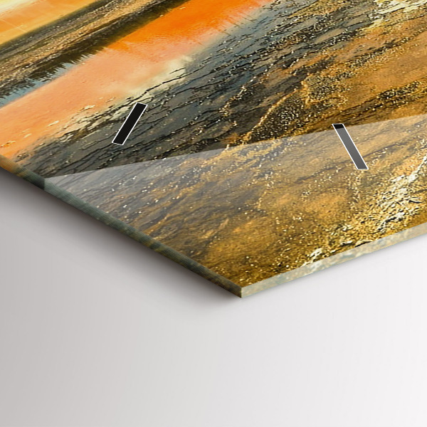 Zegar poziomy Jezioro z Górami