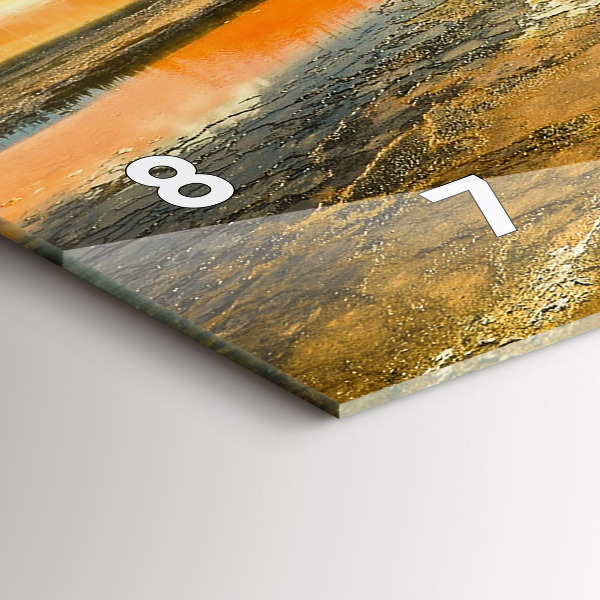 Zegar poziomy Jezioro z Górami