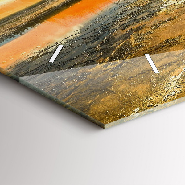 Zegar poziomy Jezioro z Górami