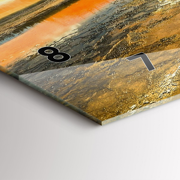 Zegar poziomy Jezioro z Górami