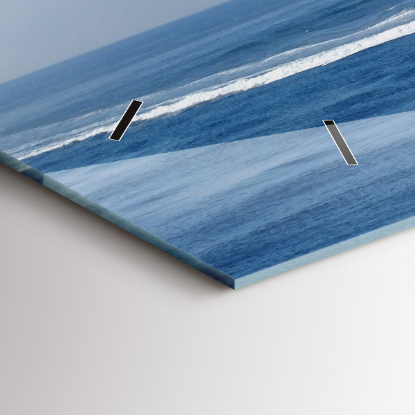 Zegar poziomy Płynąca łódka na oceanie