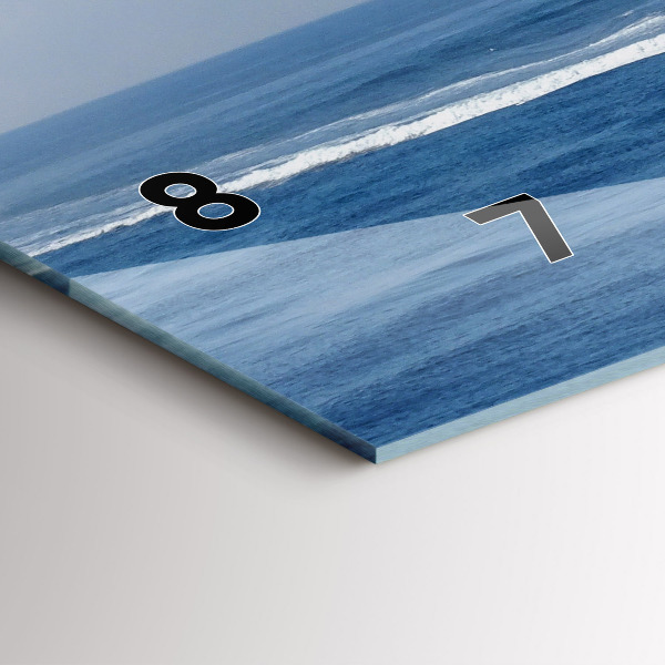 Zegar poziomy Płynąca łódka na oceanie