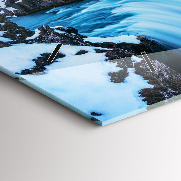 Zegar ścienny poziomy Wodospad Godafoss Islandia