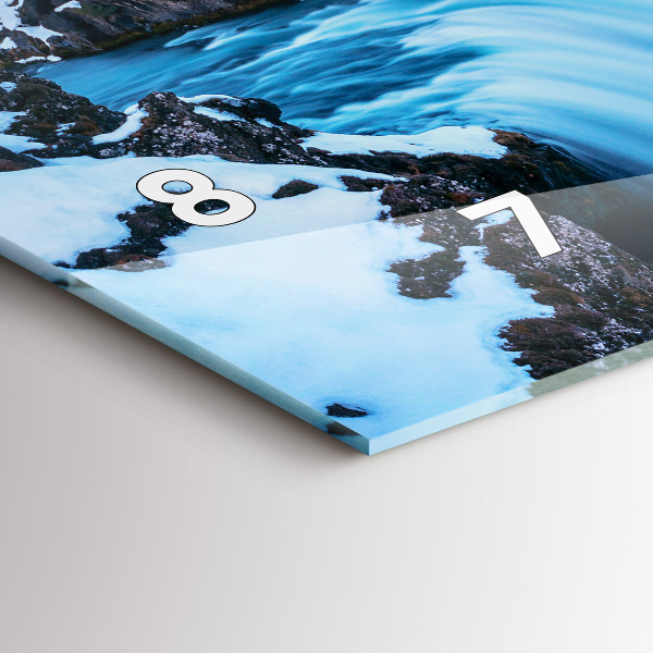 Zegar ścienny poziomy Wodospad Godafoss Islandia