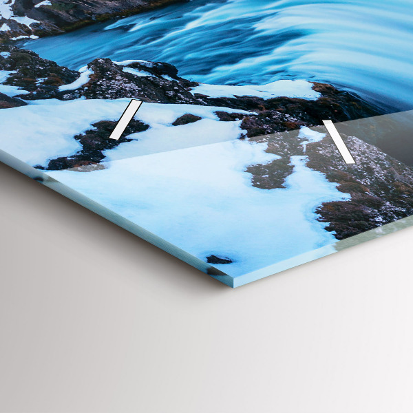 Zegar ścienny poziomy Wodospad Godafoss Islandia