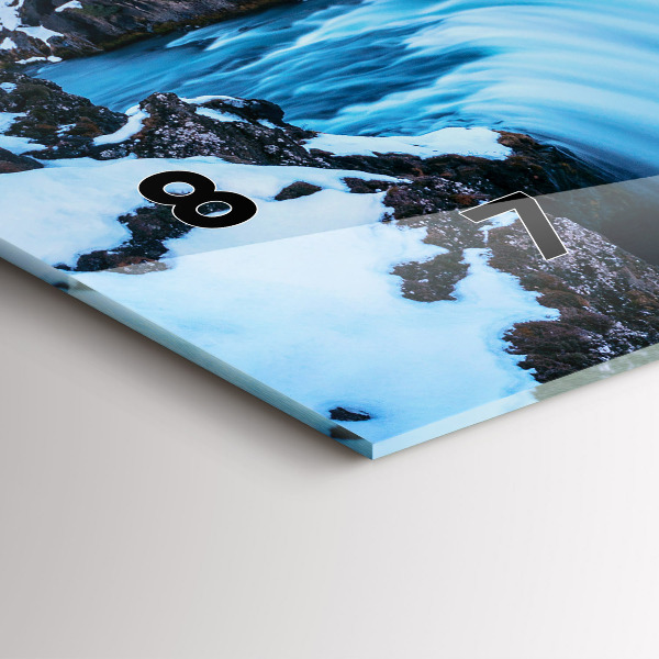 Zegar ścienny poziomy Wodospad Godafoss Islandia