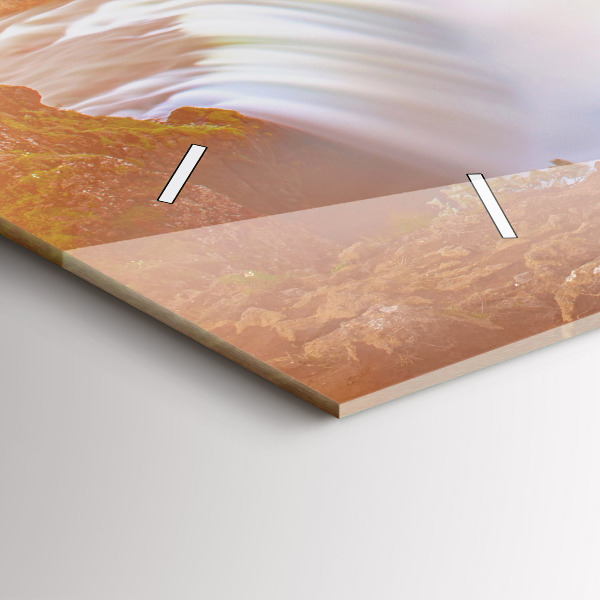 Zegar ścienny poziomy Godafoss na Islandii