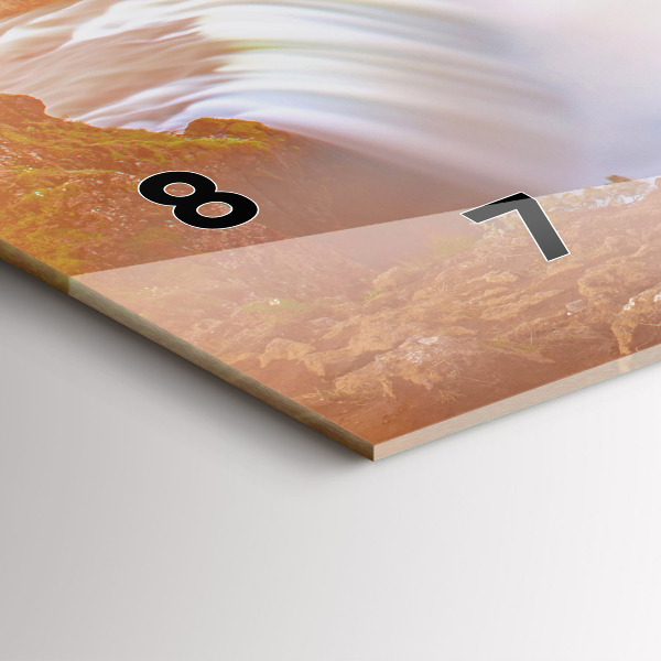 Zegar ścienny poziomy Godafoss na Islandii