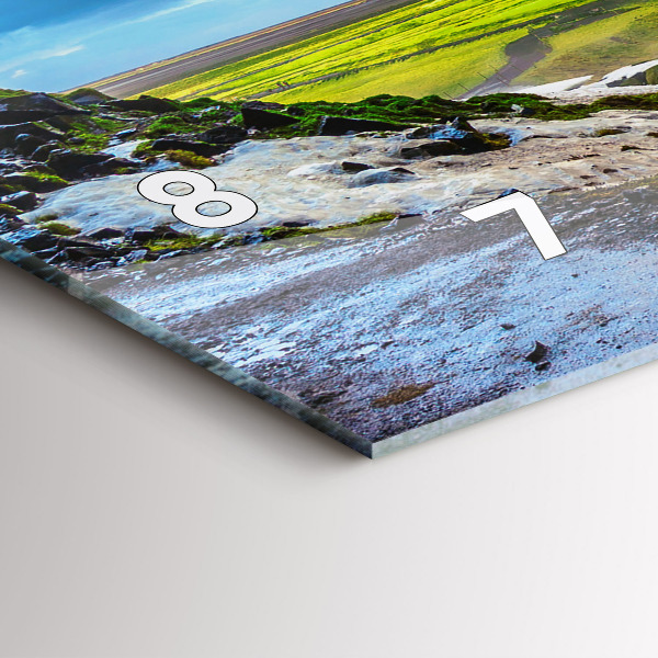 Zegar ścienny poziomy Wodospad w Islandii