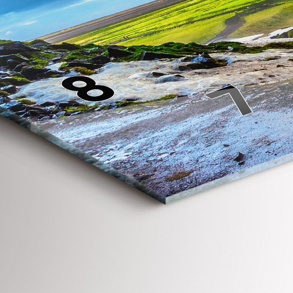 Zegar ścienny poziomy Wodospad w Islandii