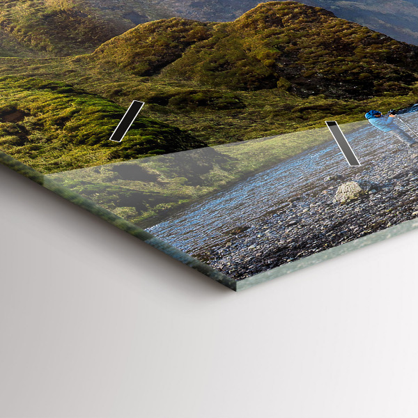 Zegar ścienny poziomy Wodospad w Islandii