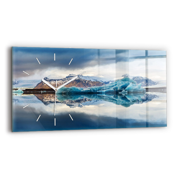 Zegar ścienny poziomy Jezioro Jokulsarlon Islandia