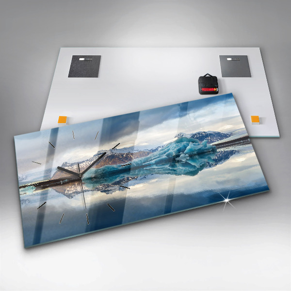 Zegar ścienny poziomy Jezioro Jokulsarlon Islandia