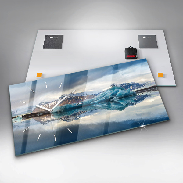 Zegar ścienny poziomy Jezioro Jokulsarlon Islandia