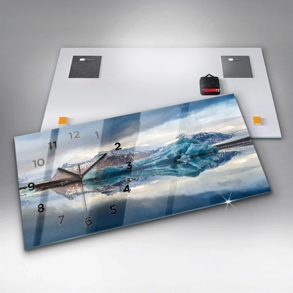 Zegar ścienny poziomy Jezioro Jokulsarlon Islandia