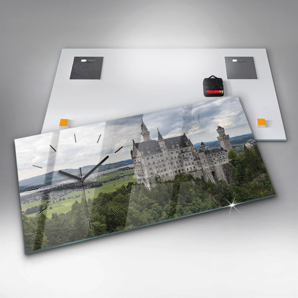 Zegar ścienny poziomy Zamek w Neuschwanstein