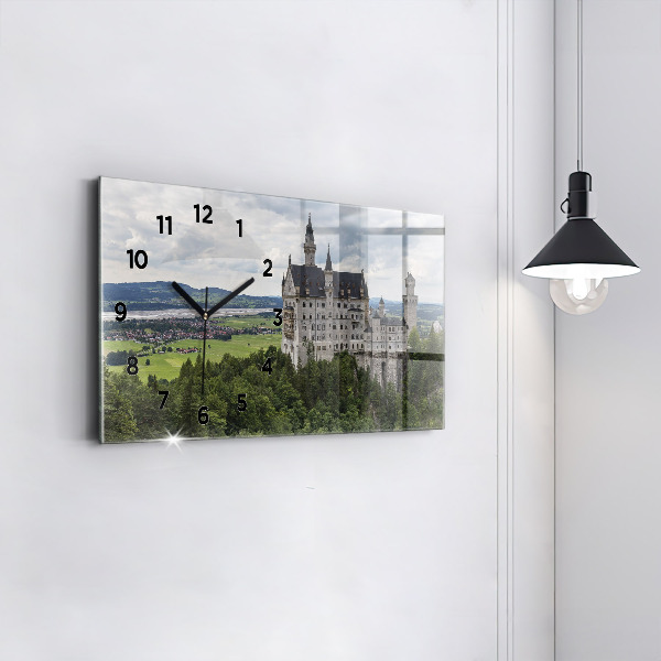 Zegar ścienny poziomy Zamek w Neuschwanstein
