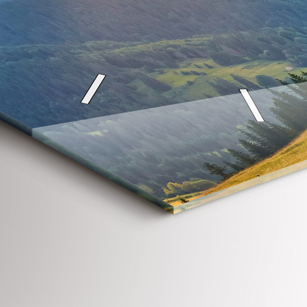 Zegar ścienny poziomy Krajobraz z lasami