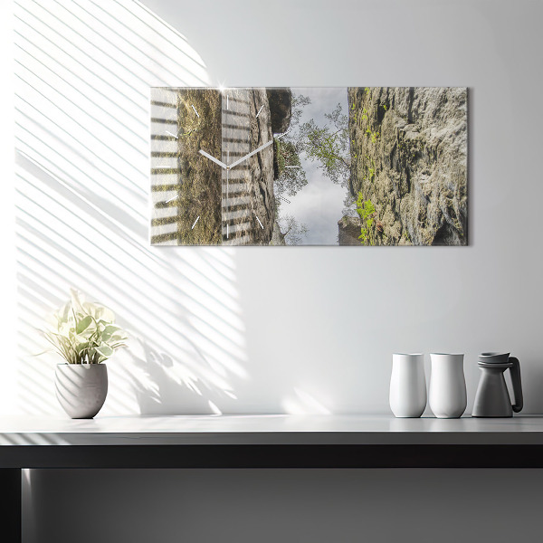 Zegar szklany poziomy Skalne miasto w Czechach