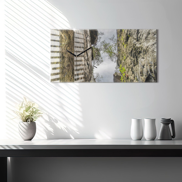 Zegar szklany poziomy Skalne miasto w Czechach