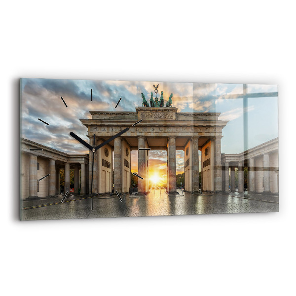 Zegar ścienny poziomy Brama Brandenburska w Berlinie
