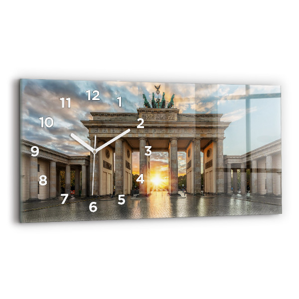 Zegar ścienny poziomy Brama Brandenburska w Berlinie