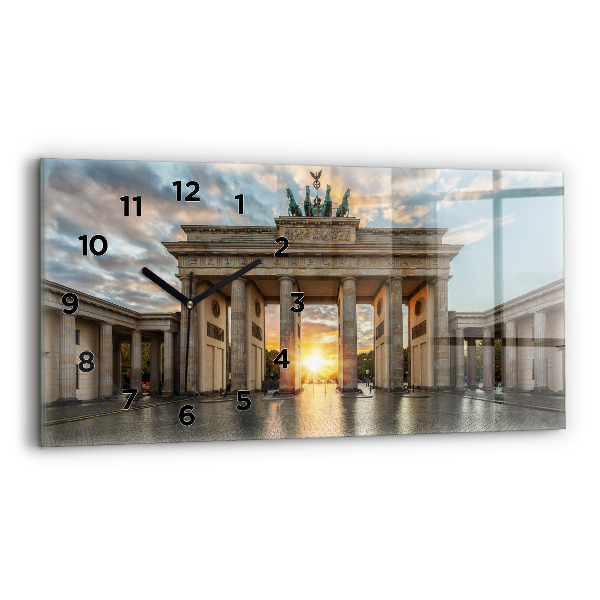 Zegar ścienny poziomy Brama Brandenburska w Berlinie