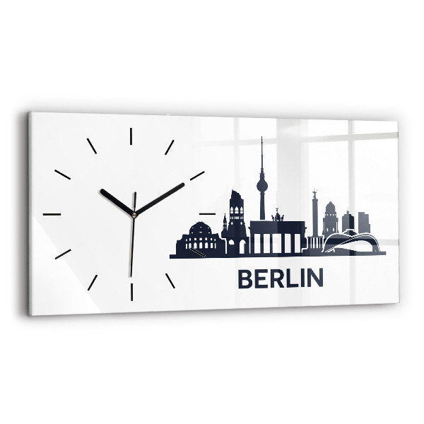 Zegar ścienny poziomy Ilustracja miasta Berlin