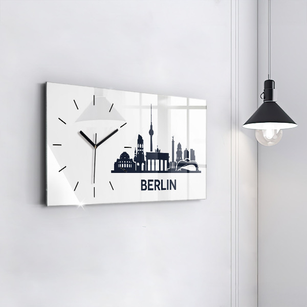 Zegar ścienny poziomy Ilustracja miasta Berlin
