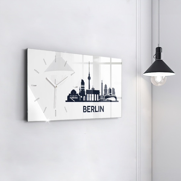 Zegar ścienny poziomy Ilustracja miasta Berlin